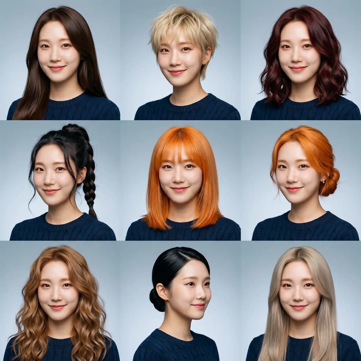 Hairstyle Grid example output